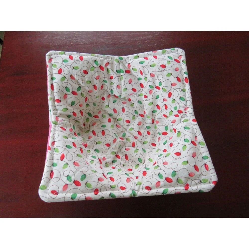 Microwave Bowl Cozy, Reversible Snowman Soup Bowl or Ice Cream Cozy